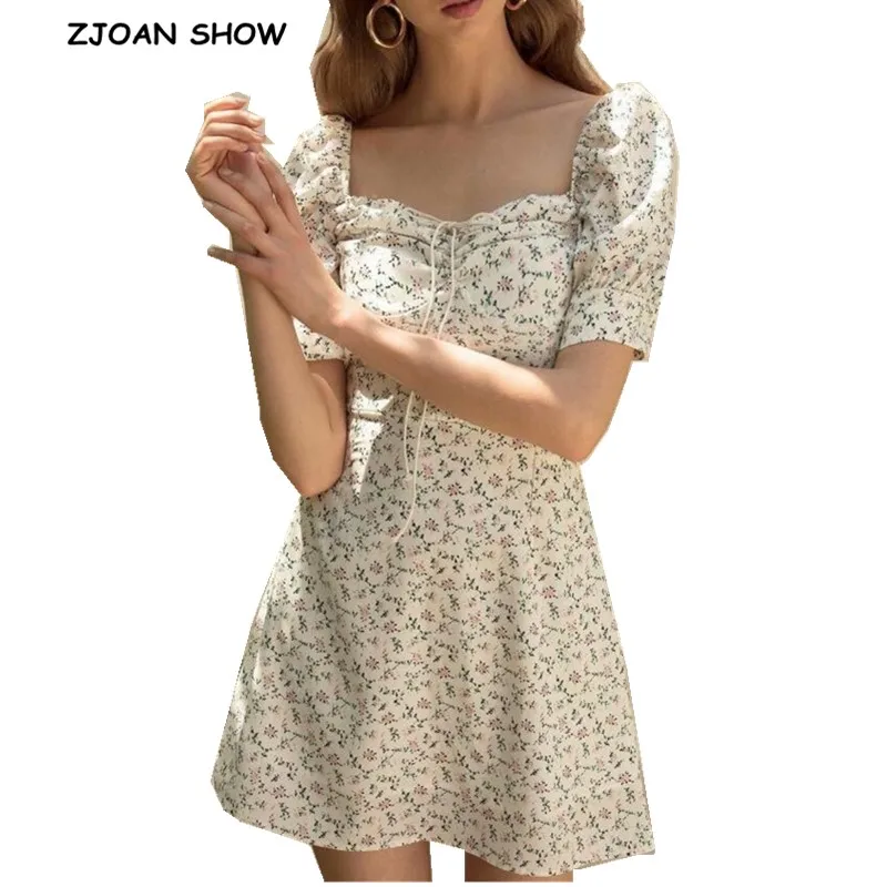 2019 New French Fresh Small Flower Short White Dress Retro Women Lacing Up Tide Bow Bra Collar Short Puff Sleeve Mini Dresses
2019 New French Fresh Small Flower Short White Dress Retro Women Lacing Up Tide Bow Bra Collar Short Puff Sleeve Mini Dresses