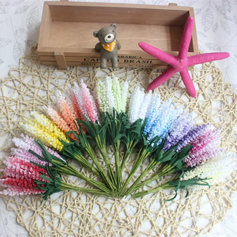 10 шт. декоративные искусственные цветы лаванды для свадьбы|bouquet decoration|flower