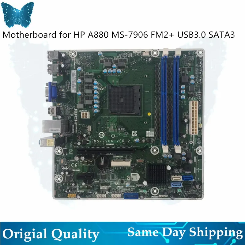 Logicboard for HP A880 MS-7960 motherborad FM2+ connector USB3.0 SATA3 808920-002
Logicboard for HP A880 MS-7960 motherborad FM2+ connector USB3.0 SATA3 808920-002