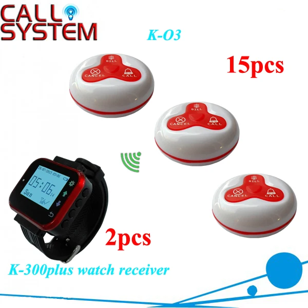 2 wirst pager 15 bells Restaurant table paging button system used in the beach house
2 wirst pager 15 bells Restaurant table paging button system used in the beach house