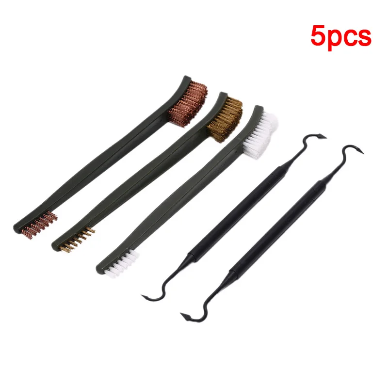 3pcs Steel Wire Brush +2pcs Nylon Pick Set Universal Gun Hunting Cleaning Kit Tactical Rifle Gun Cleaning Tool 5pcs/Set
3pcs Steel Wire Brush +2pcs Nylon Pick Set Universal Gun Hunting Cleaning Kit Tactical Rifle Gun Cleaning Tool 5pcs/Set