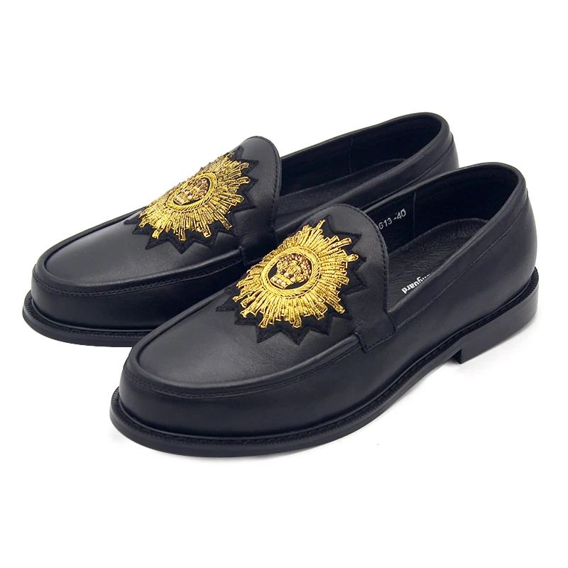 Handmade Gold Silk Loafers Flats Genuine Leather Slip on Fashion Oxfords Man Lazy Shoes Hot Selling
Handmade Gold Silk Loafers Flats Genuine Leather Slip on Fashion Oxfords Man Lazy Shoes Hot Selling