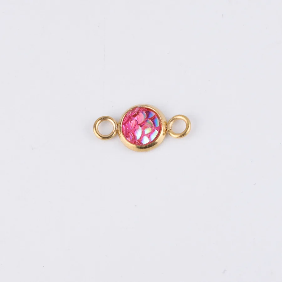 Jaymaxi Gold Color Fish Scale Charm 6mm Stainless Steel Faux Druzy Cabochon Round Connector Charms for Bracelet Making 50PCS/LOT
Jaymaxi Gold Color Fish Scale Charm 6mm Stainless Steel Faux Druzy Cabochon Round Connector Charms for Bracelet Making 50PCS/LOT