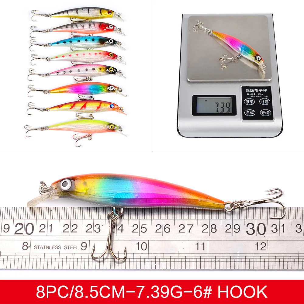 43 Pcs/set Fishing Lure Artificial Bait Hard Soft Baits Minnow Striped Bass Fishing Tools
43 Pcs/set Fishing Lure Artificial Bait Hard Soft Baits Minnow Striped Bass Fishing Tools