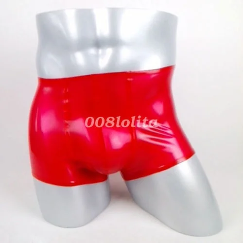 

Чистые натуральные латексные резиновые мужские сексуальные шорты Боксеры обтягивающие бедра шорты размер XXS-XXL