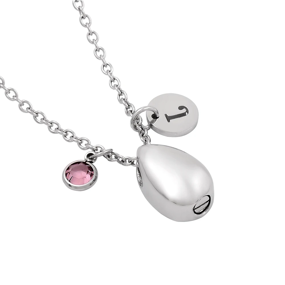 IJMD0005 Engraveable Small Teardrop Cremation Urn Necklace With Birthstone Charms,Pet/Human Memorial Jewelry
IJMD0005 Engraveable Small Teardrop Cremation Urn Necklace With Birthstone Charms,Pet/Human Memorial Jewelry