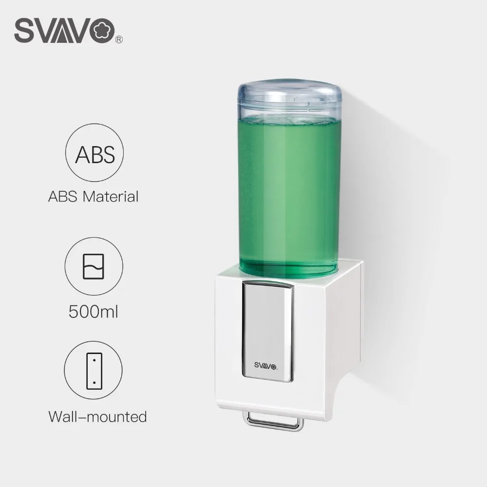 SVAVO Plastic Manual Hand Pressing Soap Dispenser Wall Mounted Bathroom Accessories Single Shower body Liquid Soap Dispenser
SVAVO Plastic Manual Hand Pressing Soap Dispenser Wall Mounted Bathroom Accessories Single Shower body Liquid Soap Dispenser