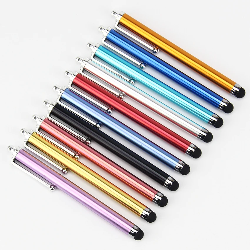 

500 pcs/lot Metal Straight Stylus 9.0 Touch pen Stylus Pens Canetas para for iPhone iPad Cell Phone Tablet Caneta Tablet 8 Color