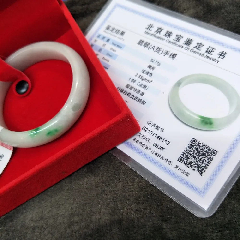 Zheru Jewelry Natural Jadeite Bracelet Natural Elegant Light Green Bicolor 54-62mm Female Gift A Class A Certificate
Zheru Jewelry Natural Jadeite Bracelet Natural Elegant Light Green Bicolor 54-62mm Female Gift A Class A Certificate