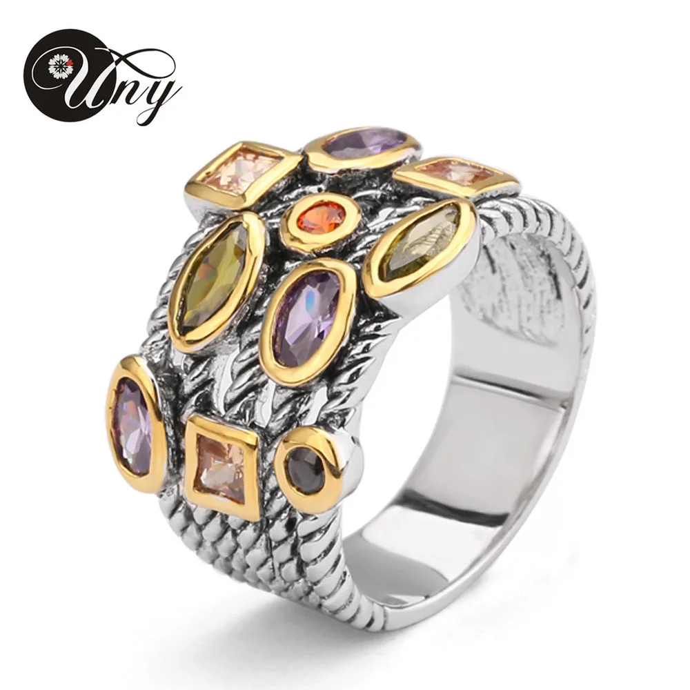 UNY Ring Beautiful Multi CZ Twisted Cable Wire Rings Designer Fashion Brand David Vintage Love Antique Rings Womens Jewelry Ring
UNY Ring Beautiful Multi CZ Twisted Cable Wire Rings Designer Fashion Brand David Vintage Love Antique Rings Womens Jewelry Ring