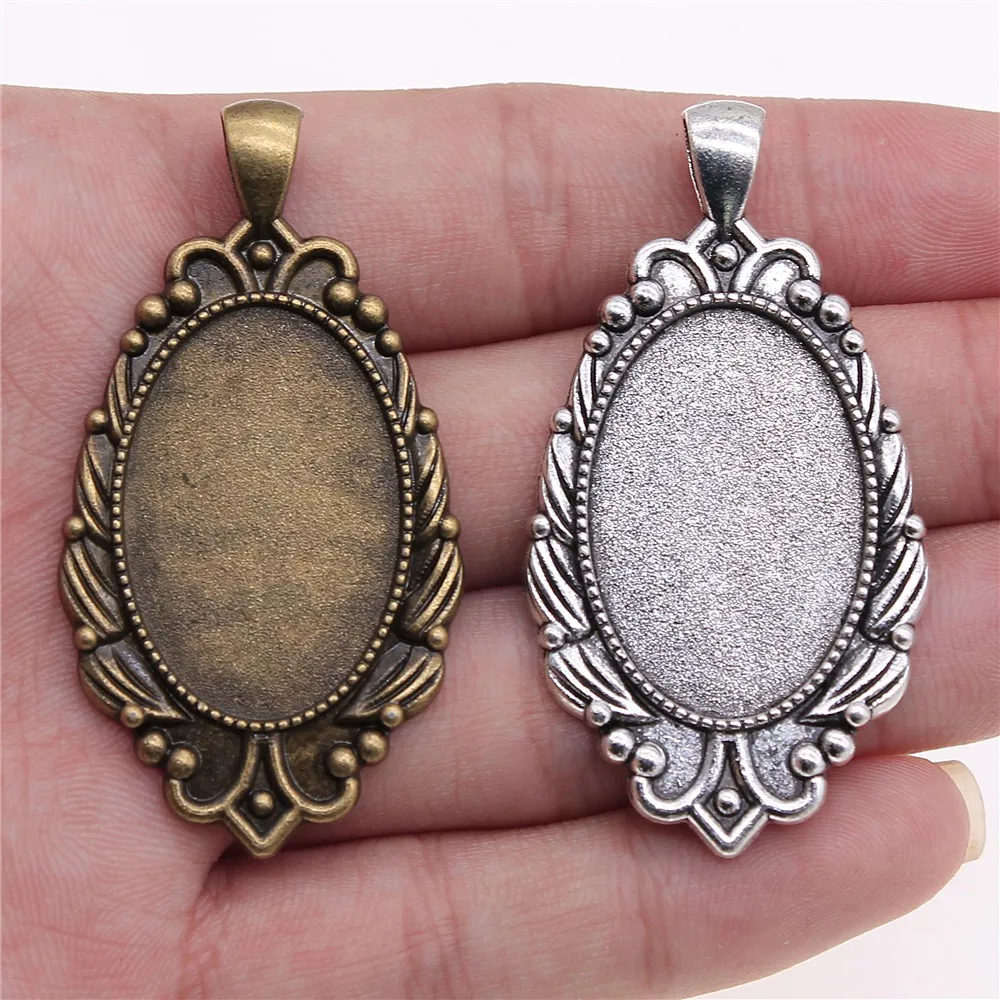 WYSIWYG 3pcs 20x30mm Inner Size Vintage Antique Bronze Antique Silver Color Oval Shape Cameo Cabochon Base Setting
WYSIWYG 3pcs 20x30mm Inner Size Vintage Antique Bronze Antique Silver Color Oval Shape Cameo Cabochon Base Setting