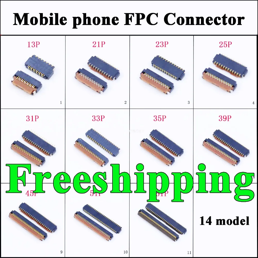 14 models 13p - 71p 61p 51p LCD FPC Connector for Motorola Droid Turbo XT1254 Display PCB Port Mobile phone repair parts acc.
14 models 13p - 71p 61p 51p LCD FPC Connector for Motorola Droid Turbo XT1254 Display PCB Port Mobile phone repair parts acc.