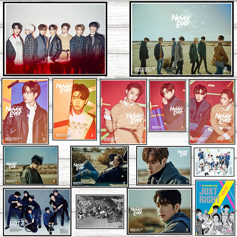 Еще 7 постеров настенные стикеры Kpop украшение для дома бумага с белым покрытием