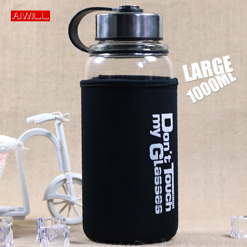 AIWILL 1000ml 600ml Large capacity water bottle with tea infuser Outdoor travel glass bottle with women and men fashion gift
AIWILL 1000ml 600ml Large capacity water bottle with tea infuser Outdoor travel glass bottle with women and men fashion gift