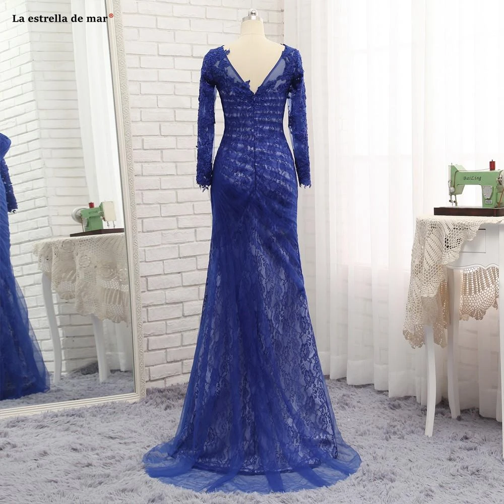 Royal blue lace long sleeve sexy mermaid mother of the bride long true photo wedding party dress cheap vestido de madrinha
Royal blue lace long sleeve sexy mermaid mother of the bride long true photo wedding party dress cheap vestido de madrinha