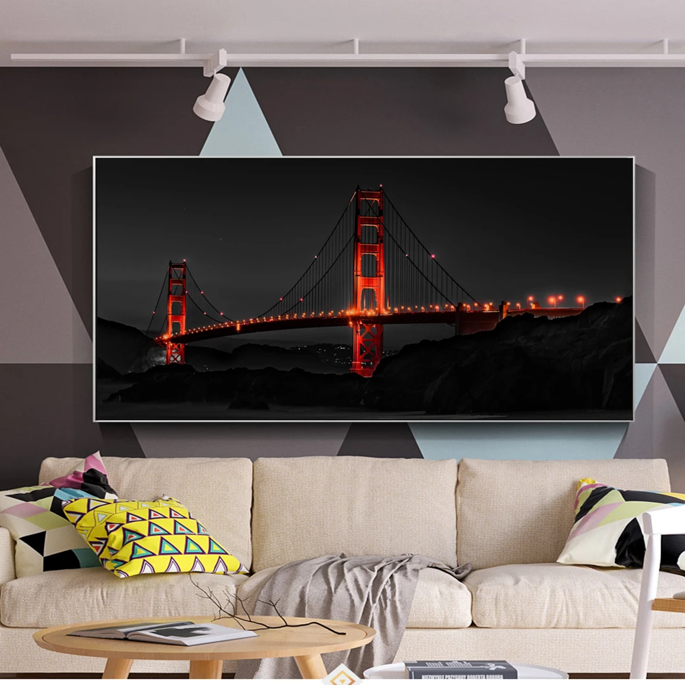Golden Bridge Night View Wall Pictures For Living Room Posters And Prints Landscape Canvas Painting On The Wall Canvas Art Decor
Golden Bridge Night View Wall Pictures For Living Room Posters And Prints Landscape Canvas Painting On The Wall Canvas Art Decor