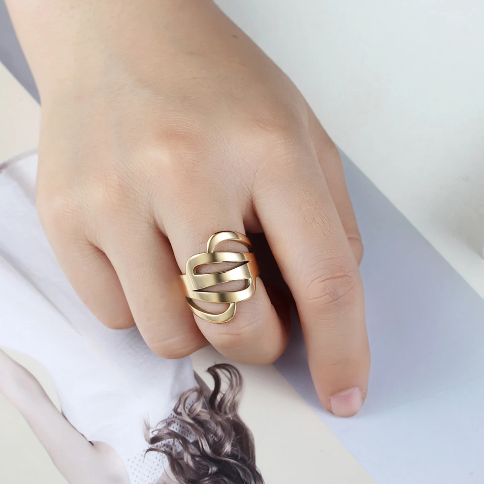 BORASI 2019 New Arrivals Female Ring Punk Party Gift Gold Color Ring For Women Stainless Steel Ring Brand Jewelry Wholesale
BORASI 2019 New Arrivals Female Ring Punk Party Gift Gold Color Ring For Women Stainless Steel Ring Brand Jewelry Wholesale