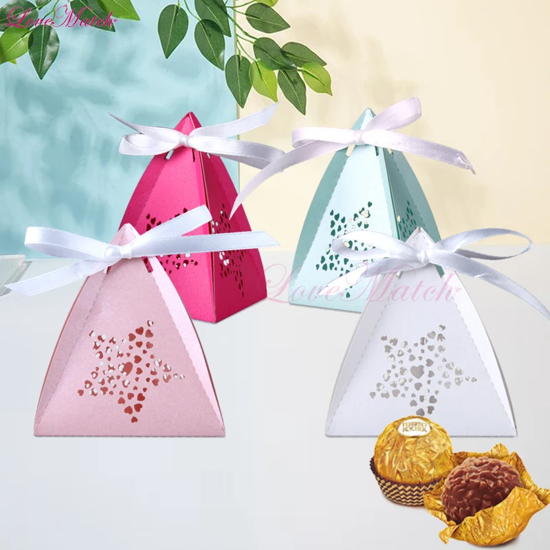 50pcs/lot Laser Cut Flower Candy Box Pyramid Candy Box with Ribbon Baby Shower Party Chocolate Box Wedding Party Gift Decoration
50pcs/lot Laser Cut Flower Candy Box Pyramid Candy Box with Ribbon Baby Shower Party Chocolate Box Wedding Party Gift Decoration