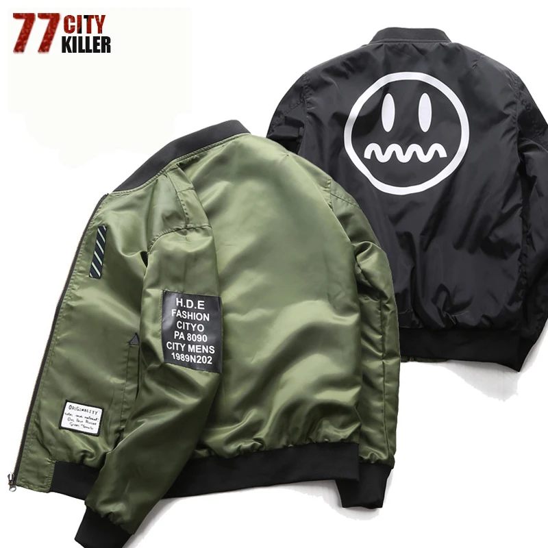 2020 Spring Autumn Mens Pilot Bomber Jacket Plus Size M-4XL Both Sides Wear Army Military Tactical Baseball jacket Windbreaker
2020 Spring Autumn Mens Pilot Bomber Jacket Plus Size M-4XL Both Sides Wear Army Military Tactical Baseball jacket Windbreaker