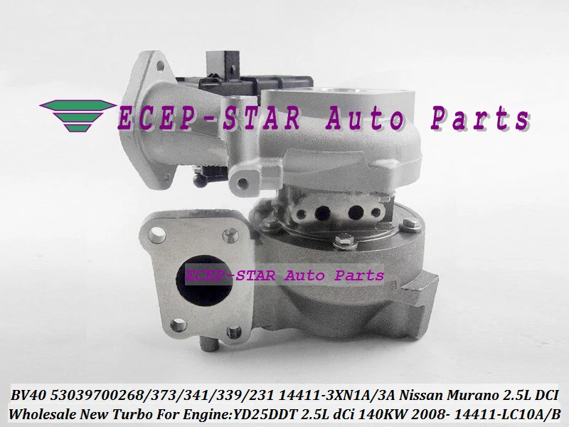 Турбокомпрессор BV40 53039880373 53039880341 53039880339 53039880231 14411-3XN3A 144113XN3A 14411-LC10A 14411LC10A 14411LC10B 2.5L
Турбокомпрессор BV40 53039880373 53039880341 53039880339 53039880231 14411-3XN3A 144113XN3A 14411-LC10A 14411LC10A 14411LC10B 2.5L