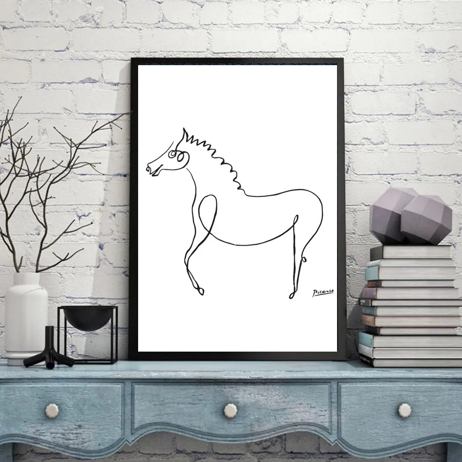 Pablo Picasso The Horse Print Canvas Brief Animals Minimalist Wall Art Kids Room Bar Office ART School BW Home Decor No frame
Pablo Picasso The Horse Print Canvas Brief Animals Minimalist Wall Art Kids Room Bar Office ART School BW Home Decor No frame