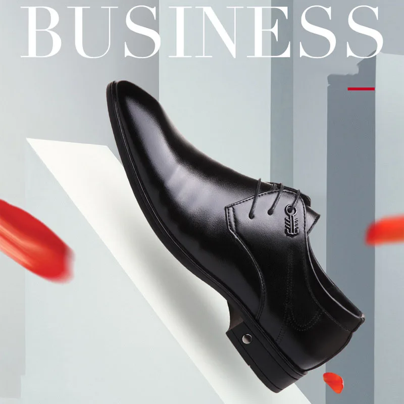 Simple wear-resistant non-slip business men's leather shoes are dressed in the British style breathable lace single shoes men
Simple wear-resistant non-slip business men's leather shoes are dressed in the British style breathable lace single shoes men