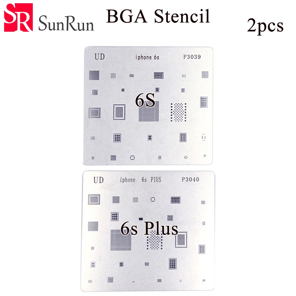 New! High quality 2pcs BGA chip reballing stencil dedicate for iPhone7 iPhone7Plus iPhone 6S 6S+ iPhone6S Plus 6S/6S+
New! High quality 2pcs BGA chip reballing stencil dedicate for iPhone7 iPhone7Plus iPhone 6S 6S+ iPhone6S Plus 6S/6S+