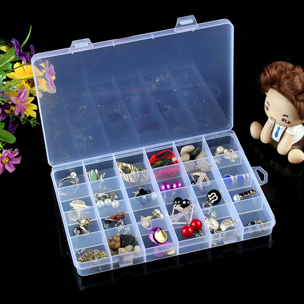 TSSAAG New Multifunction Practical Adjustable Plastic 24 Compartment Storage Box Case Bead Rings Jewelry Tiny Stuff Organizer
TSSAAG New Multifunction Practical Adjustable Plastic 24 Compartment Storage Box Case Bead Rings Jewelry Tiny Stuff Organizer