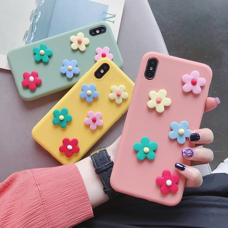 Матовый 3d Конфета цветной цветок чехол для oppo r9 r9s r11 r11s plus r15 r15x k1 r17 pro силиконовый