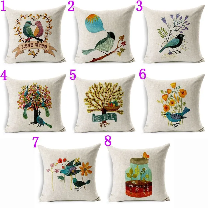Modern Simple Cushion Cover Couple Bird and Romantic Tree Warm Family Pattern Waist Pillow Cover
Modern Simple Cushion Cover Couple Bird and Romantic Tree Warm Family Pattern Waist Pillow Cover