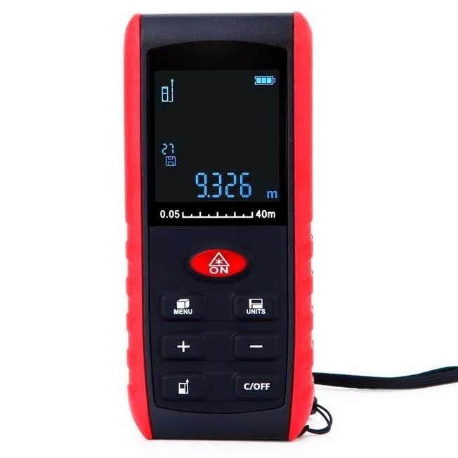 Distance Meter 40M High Precision Digital Handheld Laser Rangefinder Distance Area Volume Pythagorean Theorem Measurement Tester
Distance Meter 40M High Precision Digital Handheld Laser Rangefinder Distance Area Volume Pythagorean Theorem Measurement Tester