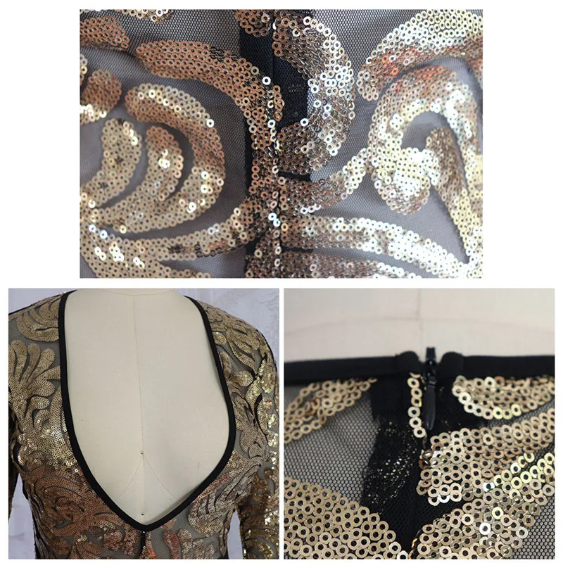 Sexy Gold Sequin Playsuits Women Jumpsuit Shorts Long Sleeve Rompers Deep Plunge V Neck Club Party Sheer Mesh Overalls Femme
Sexy Gold Sequin Playsuits Women Jumpsuit Shorts Long Sleeve Rompers Deep Plunge V Neck Club Party Sheer Mesh Overalls Femme