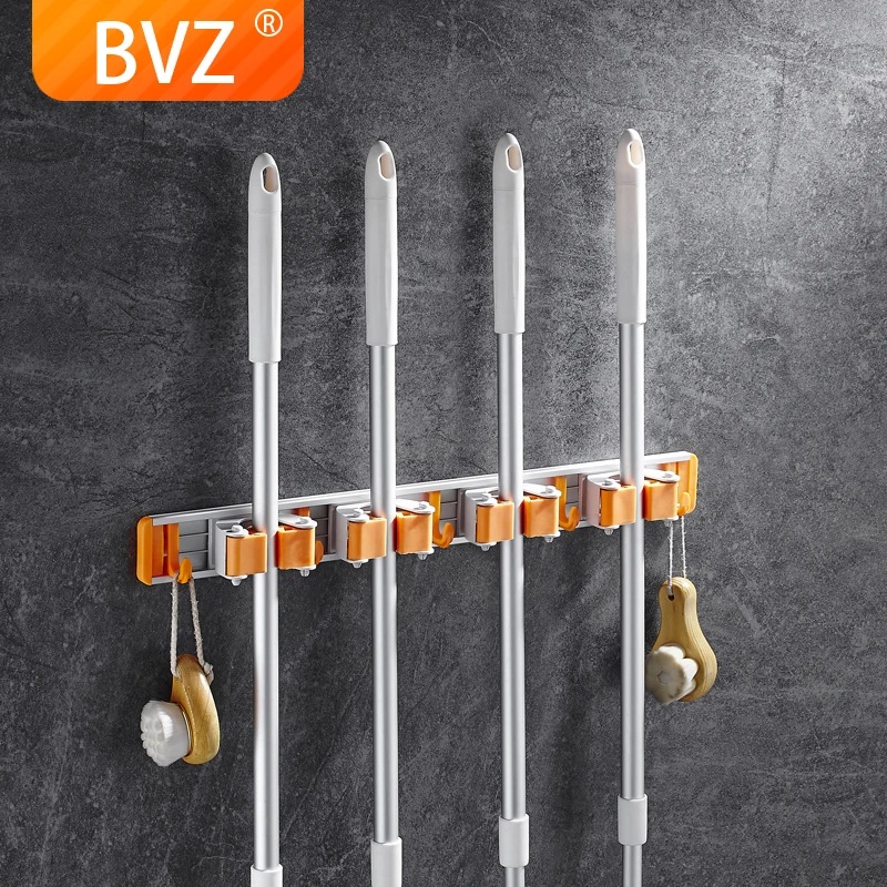 BVZ Kitchen Organizer Wall Mounted Shelf Storage Holder Mop Brush Mops Hanger Holder Mop holder With hook bathroom organizer
BVZ Kitchen Organizer Wall Mounted Shelf Storage Holder Mop Brush Mops Hanger Holder Mop holder With hook bathroom organizer