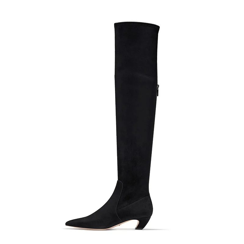 sexy low heels over the knee high boots leather cat heel back zipper black suede shoes 2022 female winter boots stockings boots
sexy low heels over the knee high boots leather cat heel back zipper black suede shoes 2022 female winter boots stockings boots