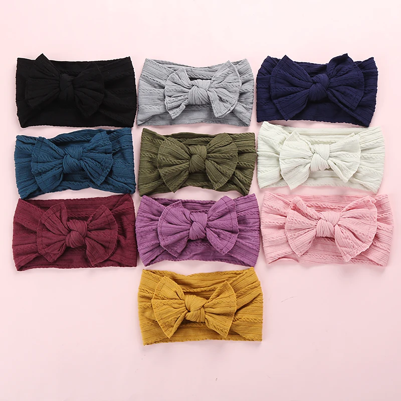 9pcs Newborn Baby Bows Nylon Headbands Girls Cable Knit Knot Wide Turbans Headwraps Princess Knots Head Wears 16*9cm 10pcs/lot
9pcs Newborn Baby Bows Nylon Headbands Girls Cable Knit Knot Wide Turbans Headwraps Princess Knots Head Wears 16*9cm 10pcs/lot