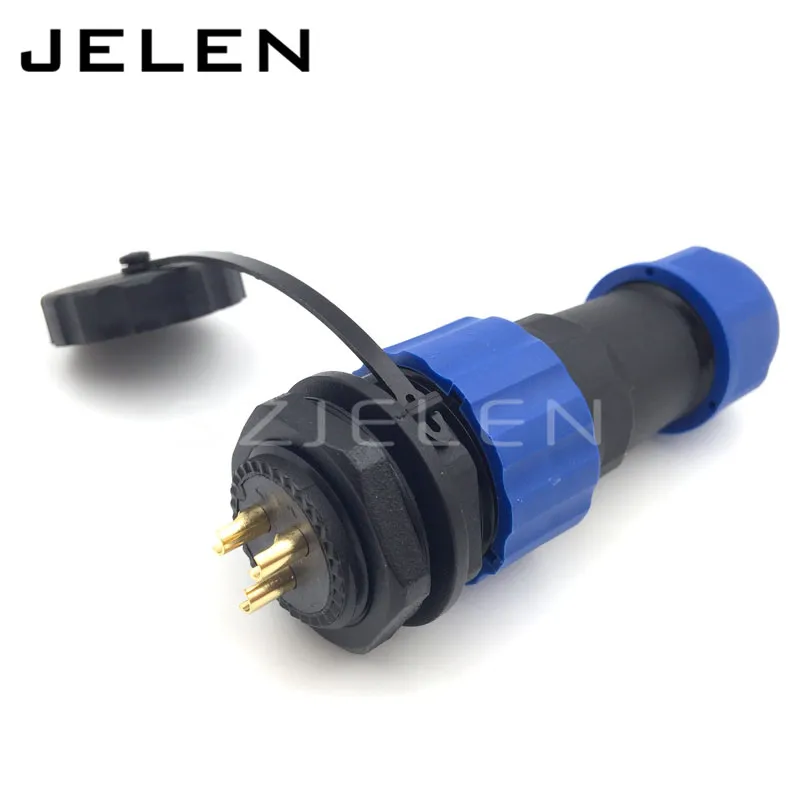 

SD20 waterproof connector 3pin Plug female and socket male IP68 Nylon Assembly Screw Fixing power cable connector 3 pin
