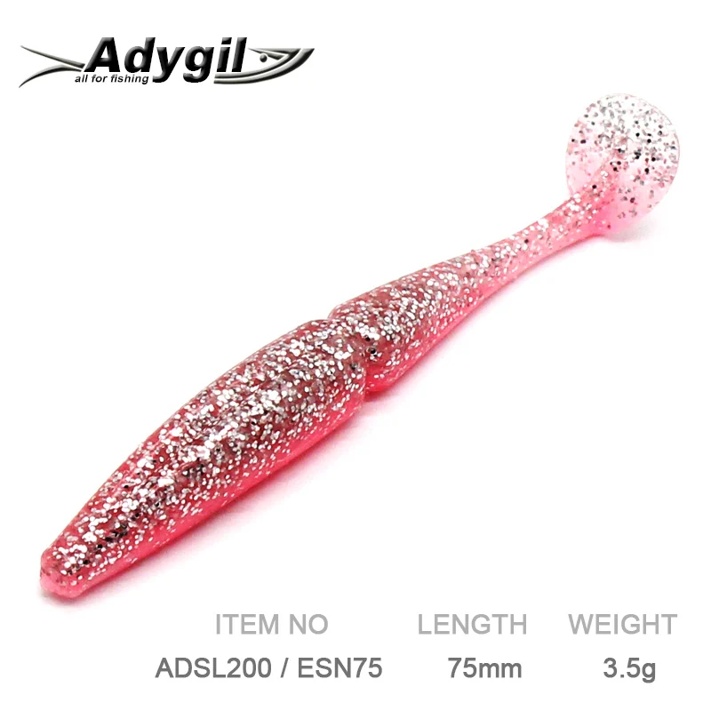 Рыболовная приманка adyil Мягкая силиконовая ADSL200/ESN75 10 шт. 75 мм 3 5 г|Наживки для