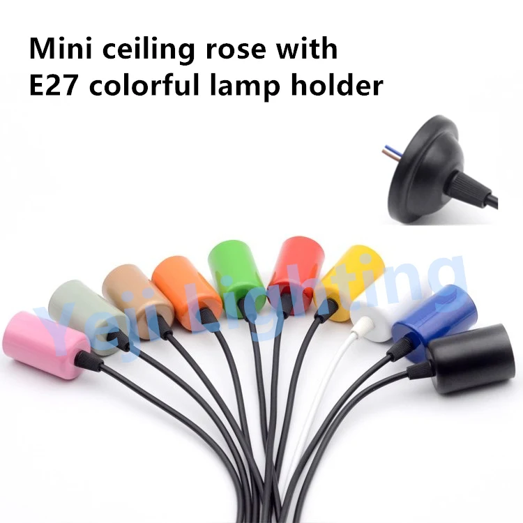 Горячая продажа мини потолочная роза с E27 Эдисона Ретро красочная лампа