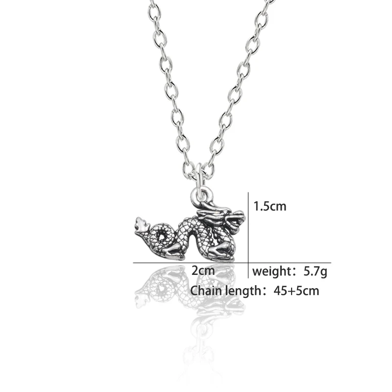 Fashion Vintage Animal Zodiac Dragon Necklace Personality Chinese Dragon Metal Pendant Student Clavicle Chain Ornament Gift
Fashion Vintage Animal Zodiac Dragon Necklace Personality Chinese Dragon Metal Pendant Student Clavicle Chain Ornament Gift