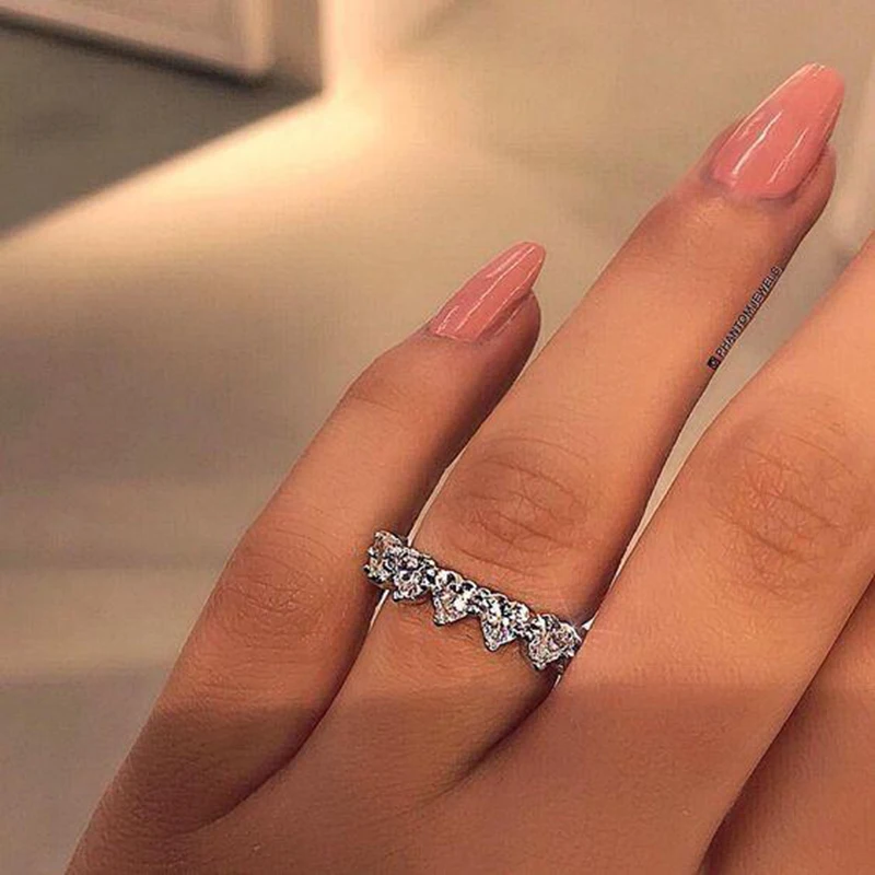 Женское Обручальное кольцо с фианитом серебро 925 пробы|Кольца| |