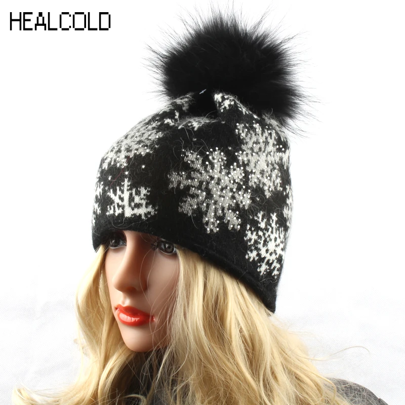 Snowflake Knitted Skullies Beanies 2018 Winter Rabbit Fur Beanie Hat For Women Real Raccoon Fur Pompom Hat
Snowflake Knitted Skullies Beanies 2018 Winter Rabbit Fur Beanie Hat For Women Real Raccoon Fur Pompom Hat