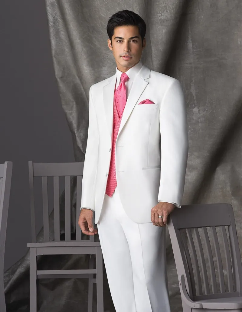 Custom Made Groom Tuxedo Groomsmen White Wedding/Dinner/Evening Suits Best Man Bridegroom (Jacket+Pants+Tie+Vest) B37
Custom Made Groom Tuxedo Groomsmen White Wedding/Dinner/Evening Suits Best Man Bridegroom (Jacket+Pants+Tie+Vest) B37