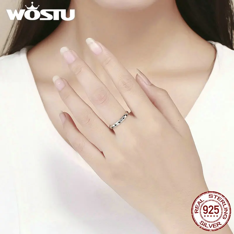 Женское кольцо на палец WOSTU из стерлингового серебра 925 пробы с изображением
