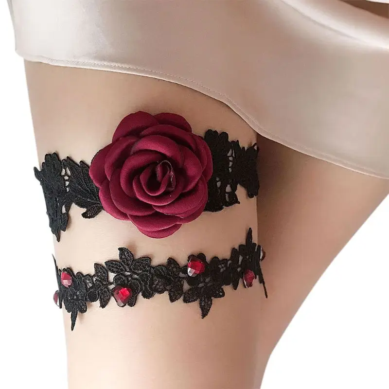 2Pcs/Set Women Bride Thigh Rings Cloth Rose Flower Lace Embroidery Rhinestone Enbellishment Wedding Dress Leg Garters Stretchy
2Pcs/Set Women Bride Thigh Rings Cloth Rose Flower Lace Embroidery Rhinestone Enbellishment Wedding Dress Leg Garters Stretchy