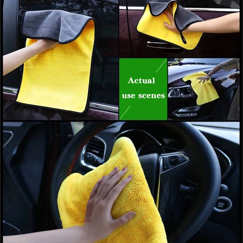 Car Care Polishing Microfiber Washing Drying Towel Strong Thick Plush Double-sided Thickened Fine Fibre Towel
Car Care Polishing Microfiber Washing Drying Towel Strong Thick Plush Double-sided Thickened Fine Fibre Towel