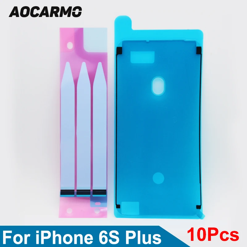 

10Sets/Lot Aocarmo For iPhone 6S Plus 5.5" 6SP LCD Display Screen Adhesive + Battery Anti-Static Sticker Glue Tape Replacement