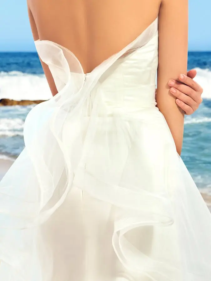 Dazzling Strapless Ruffles Tulle Ivory Mermaid Wedding Dresses Vestido De Novias Elegant Long Wedding Dress robe de mariee
Dazzling Strapless Ruffles Tulle Ivory Mermaid Wedding Dresses Vestido De Novias Elegant Long Wedding Dress robe de mariee