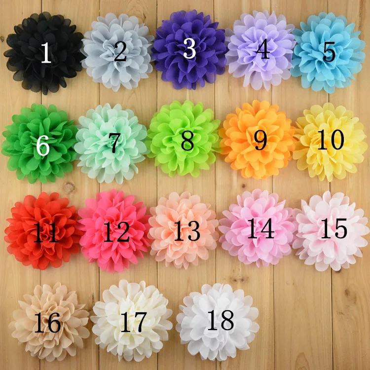 10pcs/lot 10cm 18 Colors Big Fluffy Chiffon Flowers For Baby Girls Hair Accessories Artificial Fabric Flowers For Headbands
10pcs/lot 10cm 18 Colors Big Fluffy Chiffon Flowers For Baby Girls Hair Accessories Artificial Fabric Flowers For Headbands