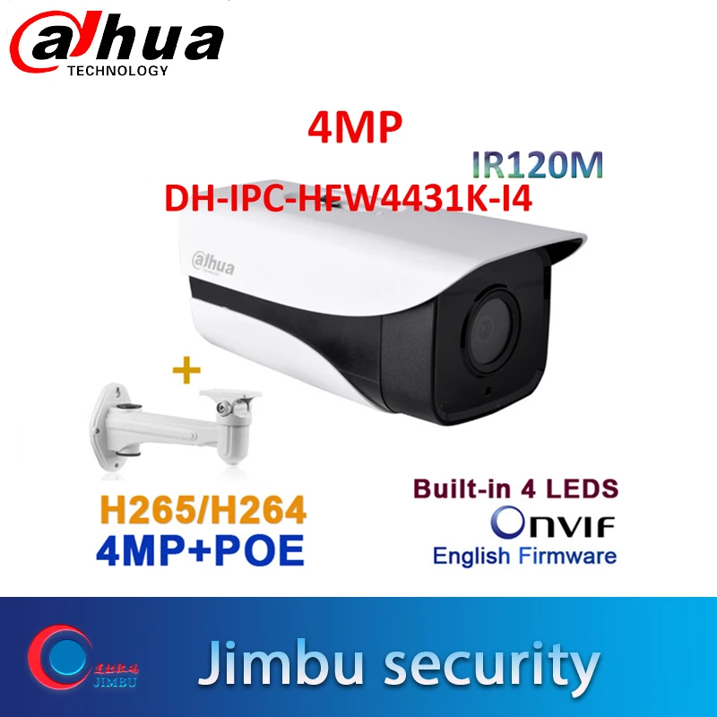 Dahua 4MP poe bullet IPC camera IR 120 M IPC-HFW4431K-I4 H.265 support poe Network CCTV security camera with free bracket
Dahua 4MP poe bullet IPC camera IR 120 M IPC-HFW4431K-I4 H.265 support poe Network CCTV security camera with free bracket
