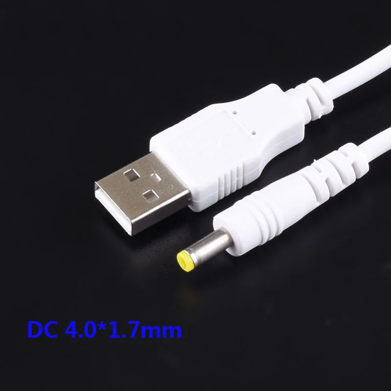 Разъем питания постоянного тока USB конвертер в 4 0*1 7 мм/DC белый разъем с кабелем